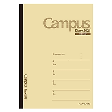 国誉 2021年Campus手帐日程本(周计划-横版) (浅茶) A5/56页  NI-CWHS-A5-21