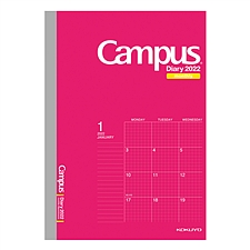国誉 2022年Campus方格手帐日程本(月计划) (粉红) A5/32页  NI-CMSP-A5-22