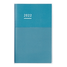 国誉 2022年PP封套DAYs mini自我手帐(1日1page) (蓝) B6细长版  NI-JDM1B-22