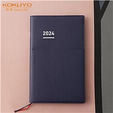 国誉 2024年Biz迷你自我手帐套装 (蓝色) B6细长款  WSG-NIJBM1DB-24-C