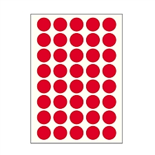 裕睿宝 手写标签 (红) 直径16mm 40枚/张 10张/包  MCS001