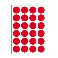 裕睿宝 手写标签 (红) 直径20mm 24枚/张 10张/包  MCS018