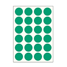 裕睿宝 手写标签 (绿) 直径20mm 24枚/张 10张/包  MCS020