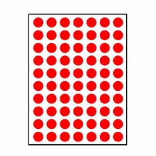 卓联 手写标签 (红) 直径10mm 70枚/张 12张/包  ZL