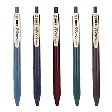 斑马 JJ15复古系列按动式中性笔5色套装 (5色) 0.5m
