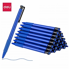 得力 中油笔 (蓝) 0.7mm 36支/盒  6546S