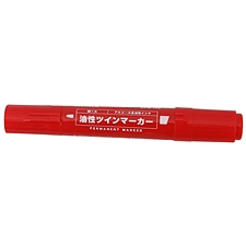 白金 大双头记号笔 (红) 10支/盒  CPM-150