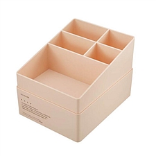 时代良品 桌面双层收纳盒 (粉红色)  SD-3615