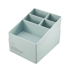 时代良品 桌面双层收纳盒 (粉蓝色)  SD-3615