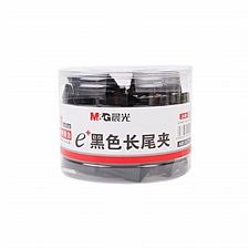 晨光 2#黑色长尾夹 41mm 24个/筒  ABS92733