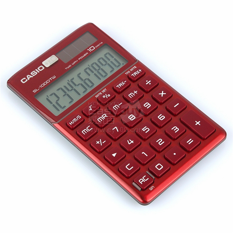 卡西欧 计算器 (浓情红) 10位 小型 sl-1000tw-rd