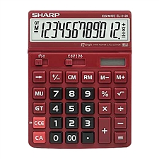 夏普 商务计算器 (酒红色) 12位 中型  EL-8128-RD