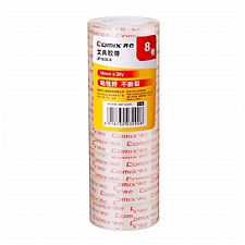 齐心 超透文具胶带 (透明) 18mm*30y 8卷/筒  JF183