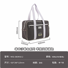 国誉 TYAKASHA学院风背提包 (棕色)  WSG-SB3M16-2