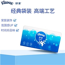 舒洁 2层150抽袋装面巾纸 3包/提 16提/箱  94466-10