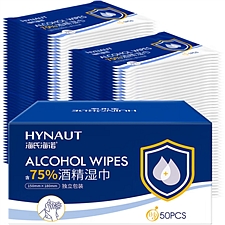 海氏海诺 酒精湿巾 18*15cm*50片  单片独立包装