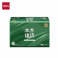 得力 本木系列单层200抽擦手纸 20包/箱  CC1200-04