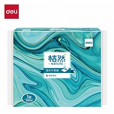 得力 桔然系列单层200抽擦手纸 20包/箱  CC1200-07