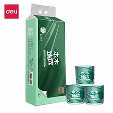 得力 本木系列三层275段卷纸 10卷/提，10提/袋  WJ3275-01