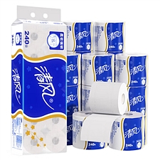 清风 三层卷筒卫生纸 10卷/提 10提/袋  B22AT3BN