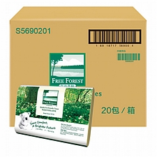 洁云 折叠自由森林擦手纸(自然本色) 200张/包 20包/箱  S5690201