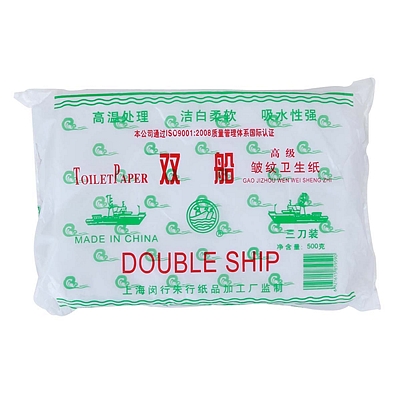 双船 高级皱纹卫生纸 500g 三刀装