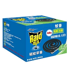 雷达 无烟蚊香家庭装 40盘/盒  驱蚊草香