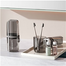 乐扣 家用品旅行收纳五件套透明灰5件套  LTZ524FU