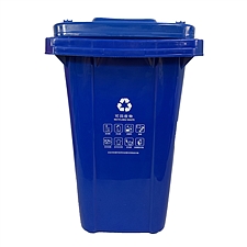 国产 环卫垃圾桶 (蓝色) 100L 带轮  可回收物