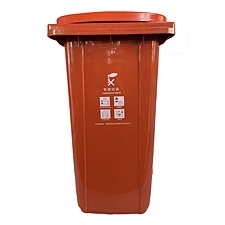 国产 环卫垃圾桶 (红色) 240L 带轮  有害垃圾