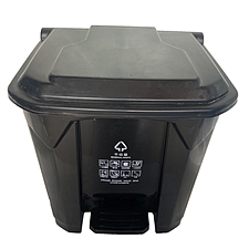 国产 脚踏式带盖垃圾桶 (黑色) 15L  干垃圾