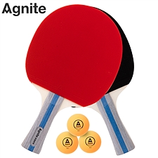 得力 安格耐特乒乓球拍 (正红反黑) 2个/副  F2350