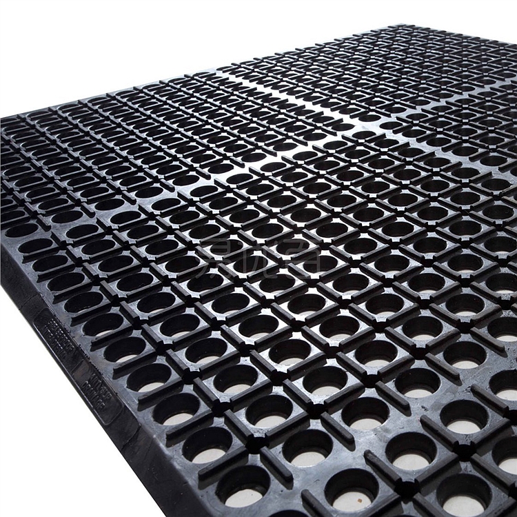 丽施美 特豪孔式橡胶防滑垫 (黑色) 0.9*1.5m  XJAS10-090150