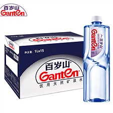 景田 百岁山饮用天然矿泉水 1L*15瓶