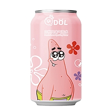 QDOL 海绵宝宝苏打气泡水 330ml*24罐  白桃风味