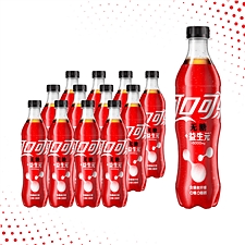 可口可乐 益生元纤维+汽水碳酸饮料 500ml*12瓶