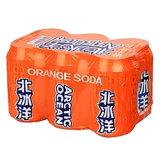北冰洋 汽水 330ml*6罐  橙汁味