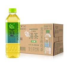 三得利 清茶龙井茉莉花复合茶饮料 500ml*15瓶  无糖