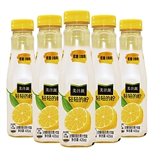可口可乐 美汁源轻轻的柠复合果汁饮料 420ml*12瓶  柠檬味