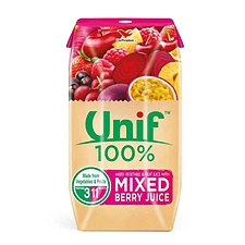 Unif 100％复合果蔬汁组合 200ml*3盒  多种莓果