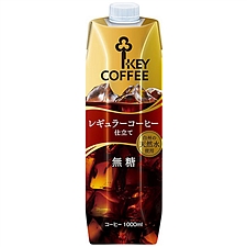 KEY COFFEE 无糖咖啡饮料量贩装 1L*6盒  无糖