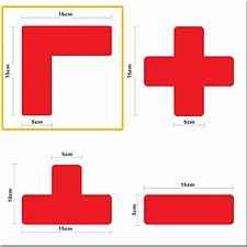 国产 L型定位贴 (红色) 15*5cm