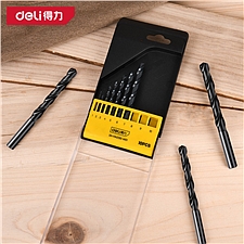 得力 麻花钻套装 (黄) 10件套1-10mm  DH-MHZ010-WD1