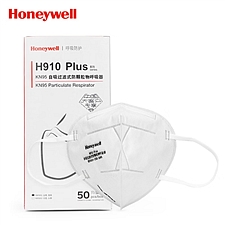 霍尼韦尔 折叠式 KN95口罩 (白) 耳带式(环保装) 50只/盒  H910Plus/H1009101