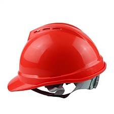 汉盾 安全帽 (红) V型HDPE透气型  HD-HT26