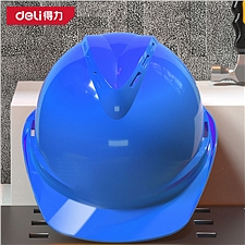得力 PE安全帽卡扣式 (蓝) 51-62cm  DL525022