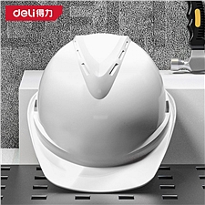 得力 PE安全帽旋钮式 (白) 51-62cm  DL525014
