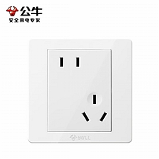 公牛 斜五孔插座86型插座面板10A  G07Z223AS