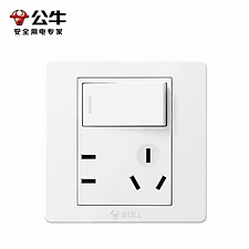 公牛 一开单控五孔带86型面板  G07E333S