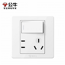 公牛 一开双控五孔带86型面板  G07E334S